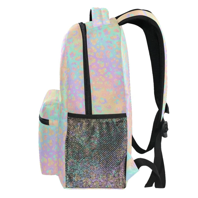 Alt view image 4 of 5 - MNSRUU Student Travel School Backpack Bright Leopard College Laptop Backpacks Business iPad Tablet Computer Bookbags for Adult Teen One Size