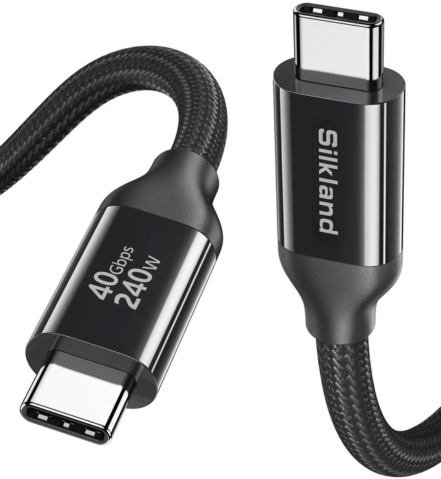 Main image of Silkland USB4 for Thunderbolt 4 Cable 5FT, 40Gbps, 240W Charging, 8K@60Hz