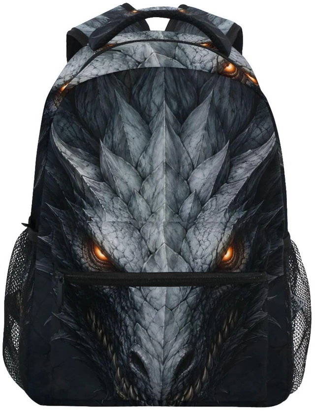 Main image of JIPONI Silver Dragon in The Dark Backpack for Boy And Girl, 15.6 Inch Laptop School Travel Backpack For Teenage Men And Women