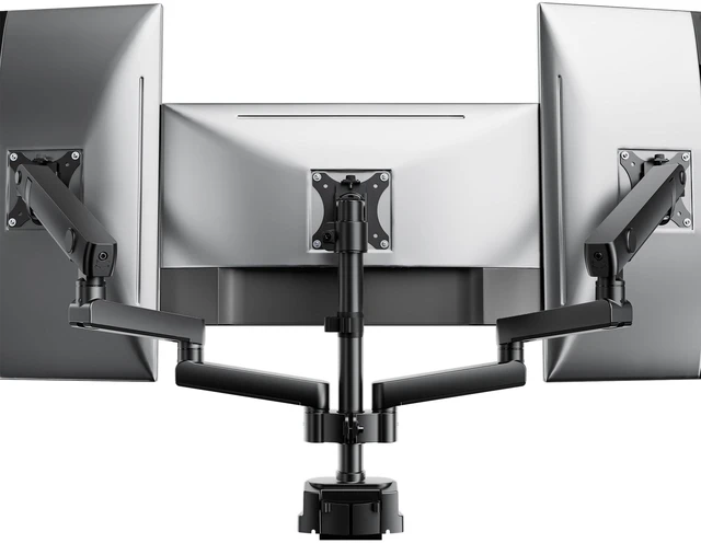 Main image of monTEK Triple Monitor Mount for 13"-27" Screens, Max 19.8 lbs Each Arm