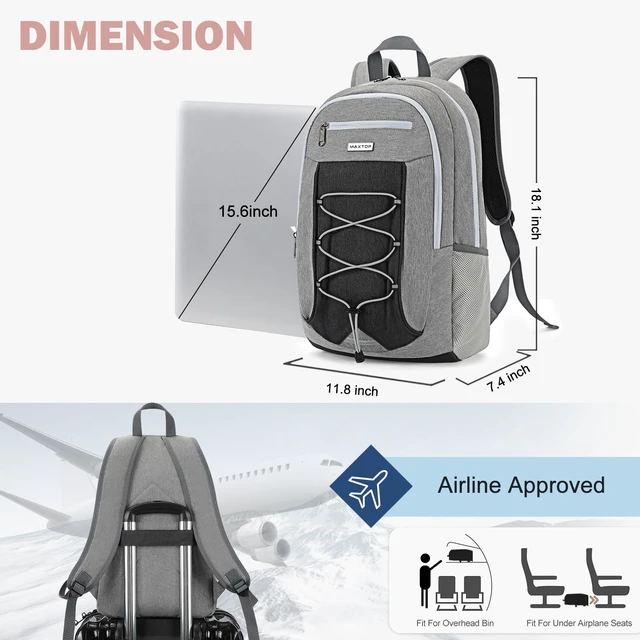 Alt view image 4 of 5 - MAXTOP Travel Backpack Laptop Back Pack College Bookbag Anti-theft Backpacks Water Resistant Work Business Backpacks