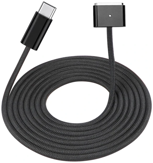 Main image of ZeitNah USB-C to Magnetic Cable for MacBook Air/Pro, 6.6 ft, Black