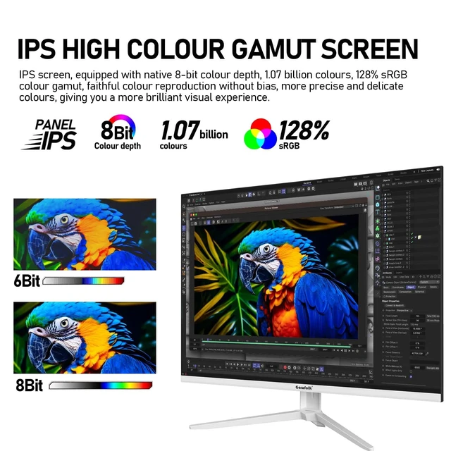 Alt view image 3 of 5 - Gawfolk 28 inch UHD 4K computer monitor, IPS Ultra HD (38402560p)PC screen