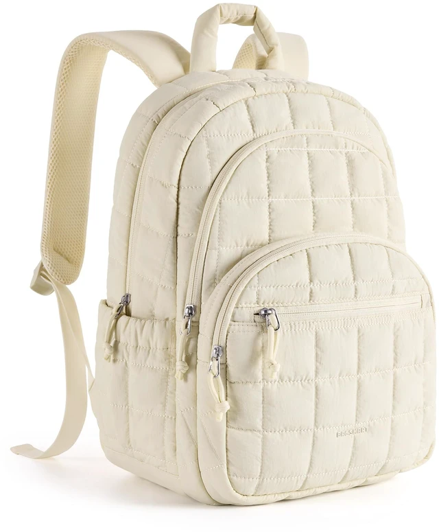 Main image of BAGSMART Travel Backpack for Women, 15.6" College Laptop Backpack, Beige