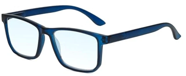 Main image of Calabria R861 Blue Light Reading Glasses +2.75 Navy Crystal Men Women Trendy Eyeglasses Work Gaming Computer Readers w/Case