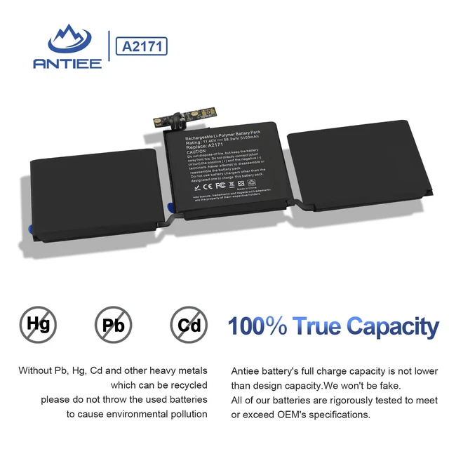 Alt view image 4 of 5 - Battery for MacBook Pro 13 inch A1708(2016,2017) A2159(2019) A2289(2020)