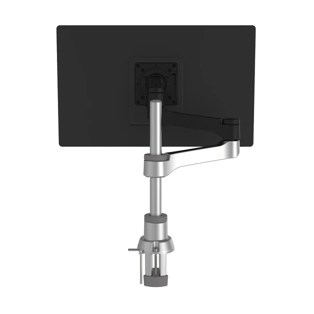 Alt view image 2 of 4 - R-Go Zepher Monitor Arm, Single Monitor Desk Mount with Clamp, Adjustable Height & Rotation, Customizable Options for Optimal Ergonomics, up to 32Inch Monitors, Weigh max 8KG, Matte silver/black
