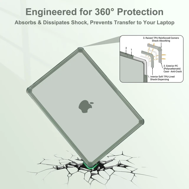 Alt view image 3 of 5 - MOSISO Compatible with MacBook Air 15 inch Case M5 2026 M4 M3 M2 2025-2023