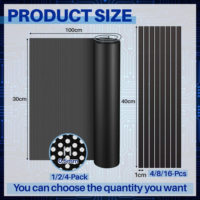 Alt view image 2 of 5 - Woanger 4 Pcs 1000x300mm DIY PC Case Dust Mesh Filter