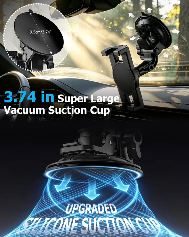 Alt view image 3 of 5 - Heavy Duty Suction Car Tablet Mount for Windshield, Truck Tablet Holder