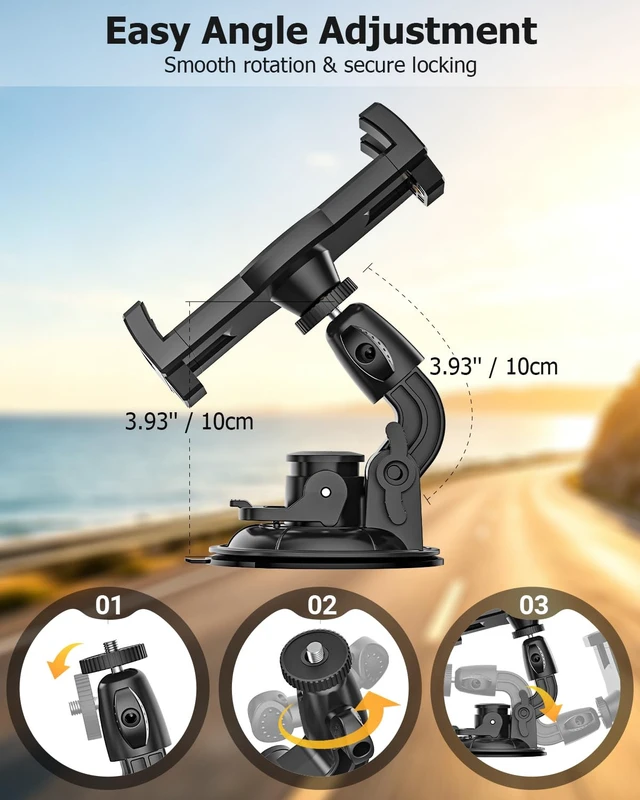 Alt view image 4 of 5 - Heavy Duty Suction Car Tablet Mount for Windshield, Truck Tablet Holder