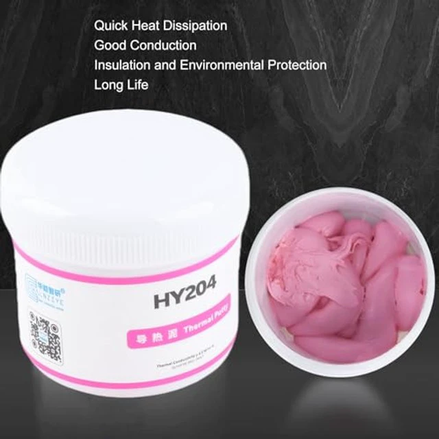 Alt view image 2 of 5 - Thermal Paste HY204 Thermal Compound Paste Thermal Conductivity 4.0W m k Compound Silicone Grease for CPU Heatsink (100g)