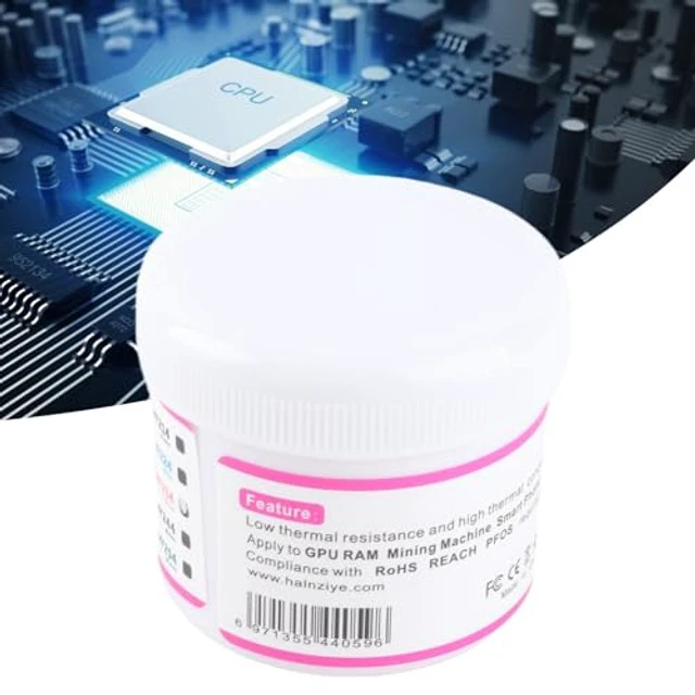 Alt view image 3 of 5 - Thermal Paste HY204 Thermal Compound Paste Thermal Conductivity 4.0W m k Compound Silicone Grease for CPU Heatsink (100g)