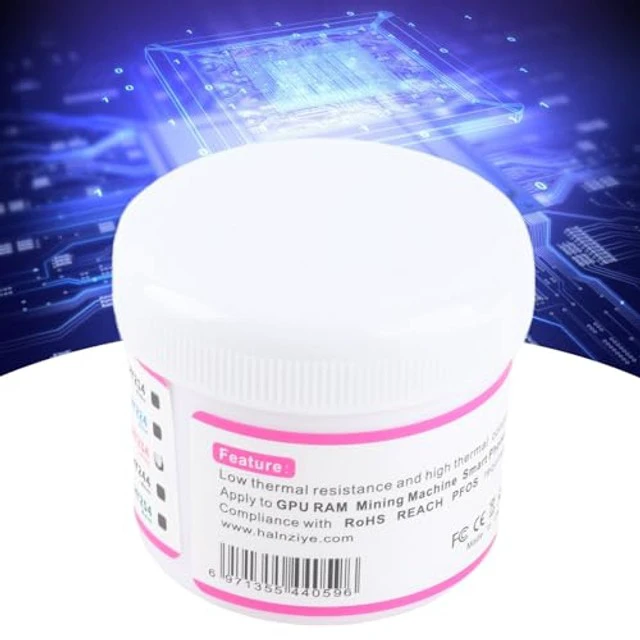 Alt view image 4 of 5 - Thermal Paste HY204 Thermal Compound Paste Thermal Conductivity 4.0W m k Compound Silicone Grease for CPU Heatsink (100g)