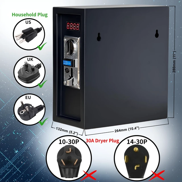 Alt view image 2 of 5 - Sintron ST-002 110V Coin Operated Timer Control Power Box for Electronic Device Vending Machine, Gaming Machines, Massage Chairs, Shoe Polishers, Washing Machines, Chargers, Dryers, Auto Car Wash, PCs