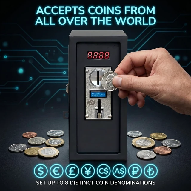 Alt view image 3 of 5 - Sintron ST-002 110V Coin Operated Timer Control Power Box for Electronic Device Vending Machine, Gaming Machines, Massage Chairs, Shoe Polishers, Washing Machines, Chargers, Dryers, Auto Car Wash, PCs