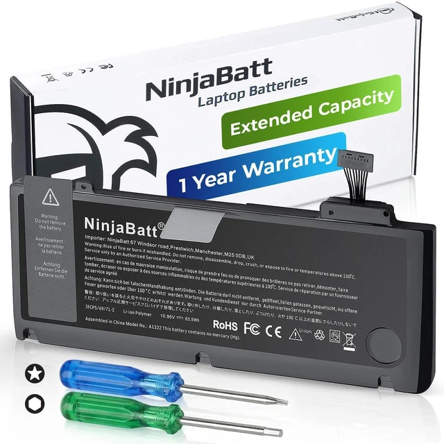 Main image of NinjaBatt A1278 Battery for Apple MacBook Pro 13" A1322 Mid 2012 2010