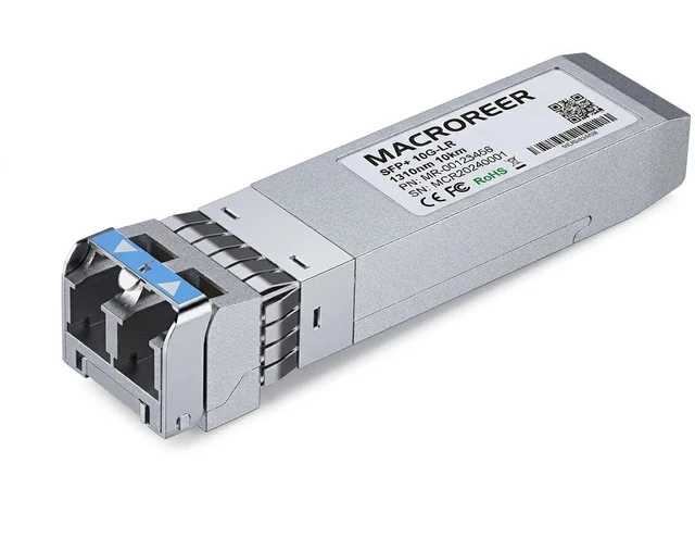 Main image of Macroreer 10GBase-LR SFP+ LC Transceiver, 10G Single-Mode Module for Brocade 10G-SFPP-LR Transceiver 1310nm 10km SFP+ 10 GBPS LR Optical SFP Module