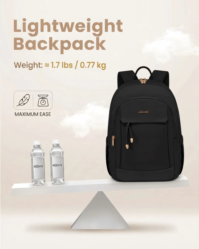 Alt view image 5 of 5 - LOVEVOOK 24L Laptop Backpack for Women, 15.6 Inch Work Laptop Bag
