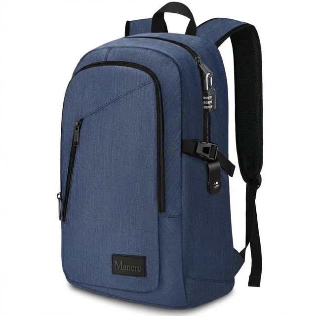 Alt view image 5 of 5 - Mancro Laptop Backpack, 15.6 Inch Business Backpack Anti Theft Computer Bag