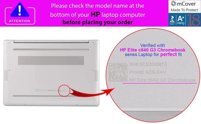 Alt view image 3 of 5 - mCover Case ONLY Compatible for 2022 2023 2024 14-inch HP Elite c640 G3 Chromebook Enterprise Laptop Computers (NOT Fitting Any Other HP Models) - Clear