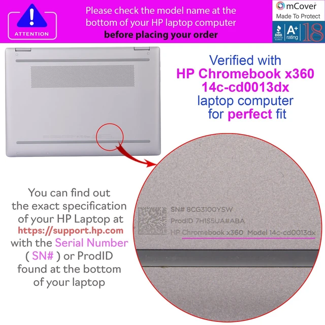 Alt view image 4 of 5 - mCover Hard Case Compatible ONLY for 2023~2024 14" HP Chromebook x360 14C-CD0000 Series Laptop Computers (NOT Fitting Any Other HP Chromebook & Windows laptops) - Aqua