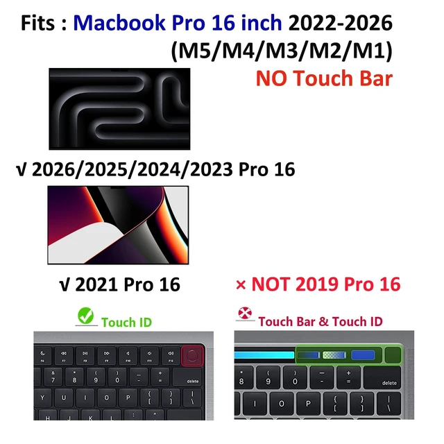 Alt view image 2 of 5 - HXCASEAC Case for MacBook Pro 16 inch with StandKeyboard Cover, Mouse Pad