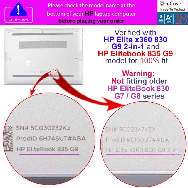 Alt view image 3 of 5 - mCover Case Compatible ONLY for 2022~2024 13.3" HP EliteBook 830 ^^ 835 G9 / G10 and Elite x360 830 G9 / G10 2-in-1 Windows Laptop (NOT Fitting Any Other HP Models) - Aqua