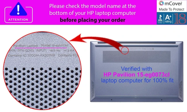 Alt view image 4 of 5 - mCover Case Compatible for 2020-2022 15.6" HP Pavilion 15-EGxxxx / 15-EHxxxx Series Notebook PC ONLY (NOT Fitting Any Other HP Pavilion or Envy Series) - Red