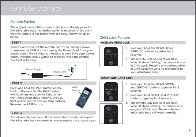 Alt view image 3 of 5 - RETROSUN JLDK.32.02.18 RF366B Replacement Remote Control Compatible with MIO Zero-G Sleep Tight Bedding Adjustable Base