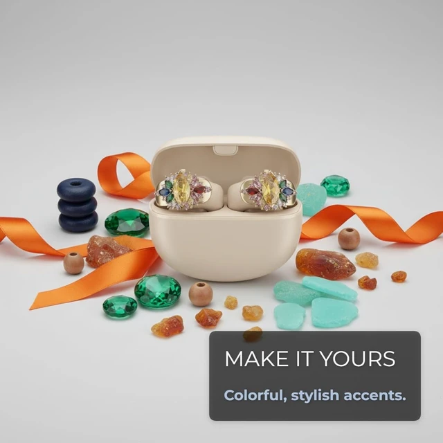 Alt view image 4 of 5 - Decorative Clip-On Earbuds for Bose Ultra Open Earbuds