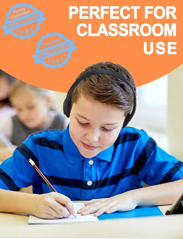 Alt view image 4 of 5 - Ladont 100 Pack Classroom Headphones Bulk for Students Kids Schools, Wholesale Wired Multi Color 3.5mm On Ear Class Set Headphones for Library Chromebook Laptop PC Computer