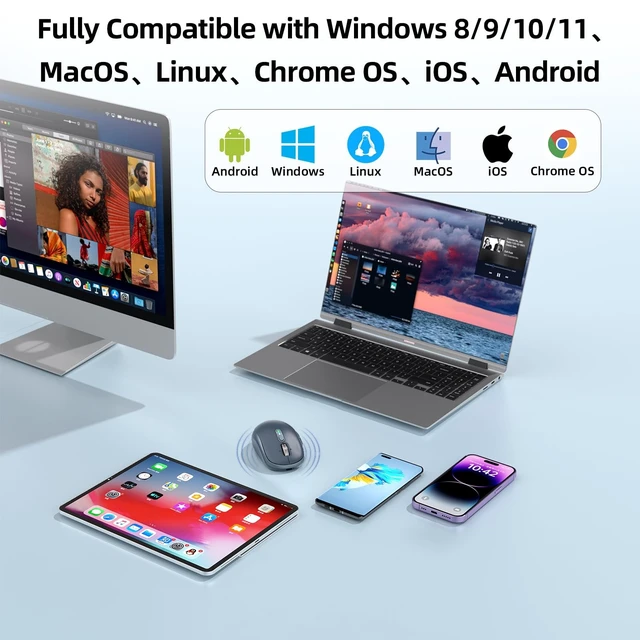 Alt view image 5 of 5 - INFINMIND L610 Wireless Mouse, Bluetooth Portable Rechargeable Mouse.