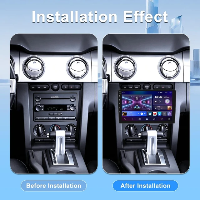 Alt view image 2 of 5 - 10in Double Din Car Stereo Radio for Ford Mustang 2005-2009