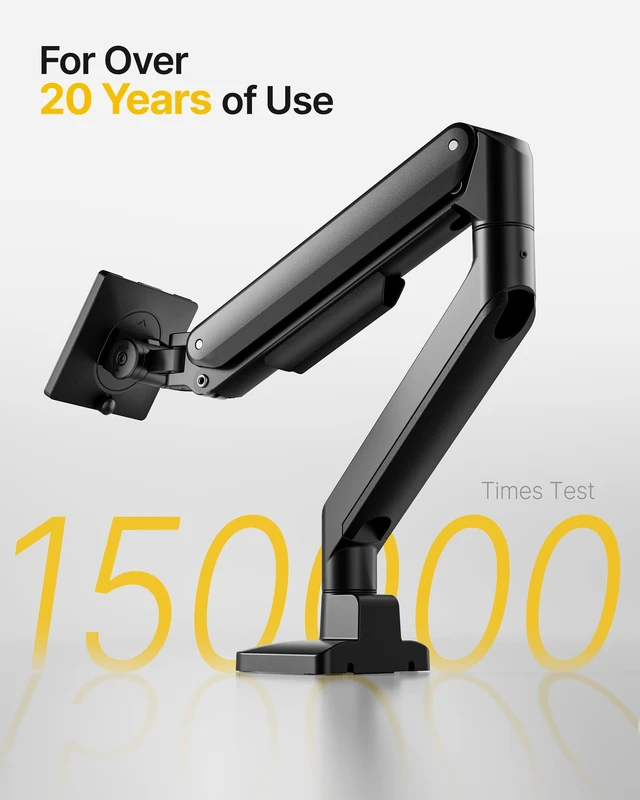 Alt view image 4 of 5 - monTEK Deluxe Monitor Arm for 17-49" Screens Holds 44Lbs