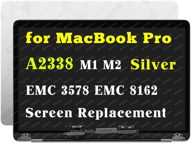 Main image of MVCTOYH Replacement for MacBook Pro M1 M2 A2338 LCD Screen Assembly Silver