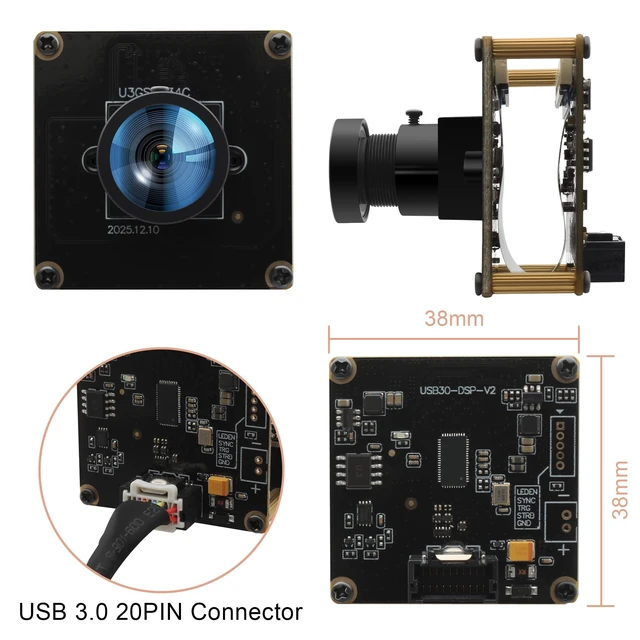 Alt view image 2 of 5 - Hotpet Global Shutter USB Camera Module, 120fps 1200P, Golf Swing Caputre