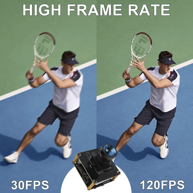 Alt view image 4 of 5 - Hotpet Global Shutter USB Camera Module, 120fps 1200P, Golf Swing Caputre