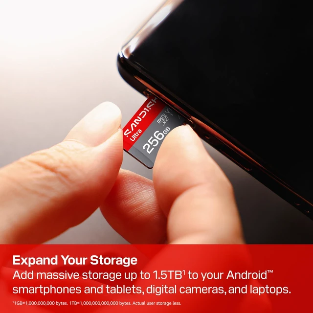 Alt view image 2 of 5 - SANDISK 256GB Ultra microSD Card + Adapter, Up to 195MB/s Read Speeds