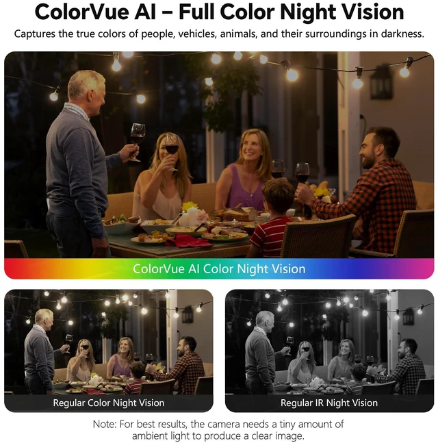 Alt view image 3 of 5 - 3MP 2K Window Camera, Indoor Camera for Home Security with Full-Color Night Vision, AI Human/Pet/Vehicle Detection, 24/7 Recording, 2-Way Audio, 5GHz & 2.4GHz WiFi Cloud/SD Storage, Easy Install