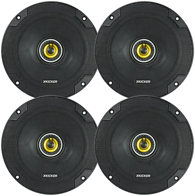 Main image of KICKER 6.5" 300 Watt Max Power 4 Ohm 2-Way Car Audio Speakers (Qty 4)