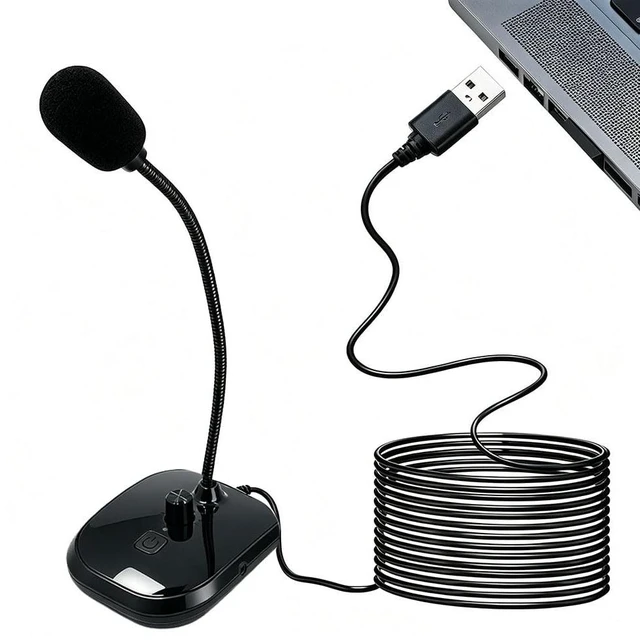 Main image of SEYUGOPTI USB Desktop Gooseneck Microphone, with Mute Button
