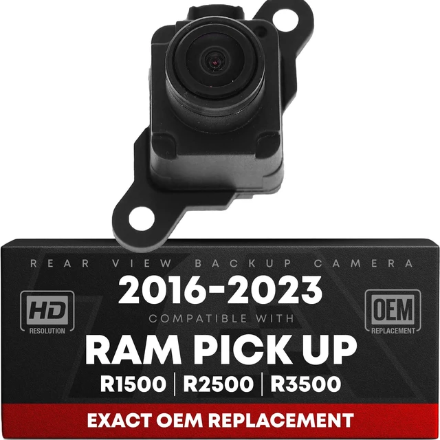 Main image of Rear View Backup Camera, Reverse Park Assist - Compatible with 2016-2023 RAM 1500, 2016-2018 RAM 2500/3500 Pickup - OEM 68274731AE, CH1960105