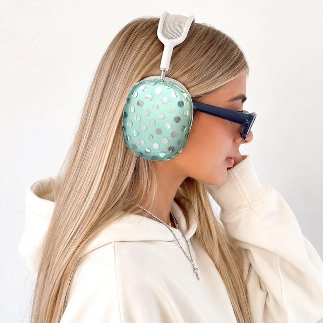 Alt view image 2 of 5 - VELVET CAVIAR Case Cover for AirPods Max 2 & 1 - Cute Protective Headphone Accesssories (Mint Polka Dot)