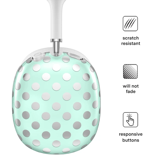 Alt view image 3 of 5 - VELVET CAVIAR Case Cover for AirPods Max 2 & 1 - Cute Protective Headphone Accesssories (Mint Polka Dot)