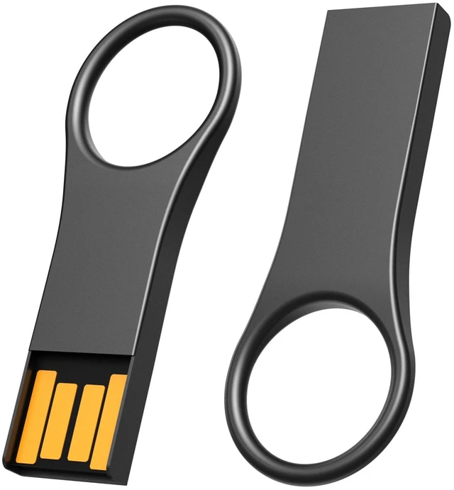 Main image of 5 Pack 64GB USB Flash Drive with Keychains, Metal USB 2.0 Thumb Drives Memory Stick for PC Laptop Computer(5 Packs)