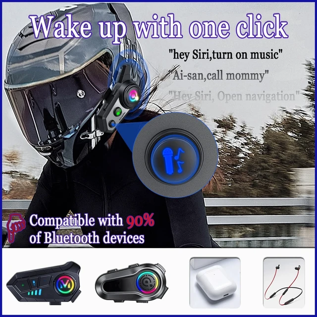 Alt view image 4 of 5 - ZHIDUOXING Q18 Motorcycle Bluetooth Intercom 1000m 2 Riders, 2 Pack