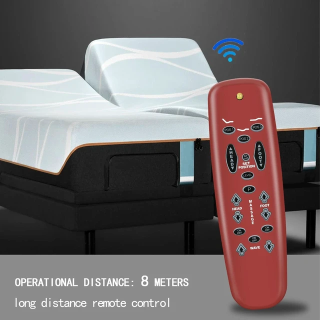 Alt view image 5 of 5 - RYQIF Replacement Remote Control for Flex Fit Plus/Sealy/Wallhugger Scape/Leggett & Platt E95 Basis C3/Tempurpedic Lifestyles S-Cape E95 Adjustable Bed-Red
