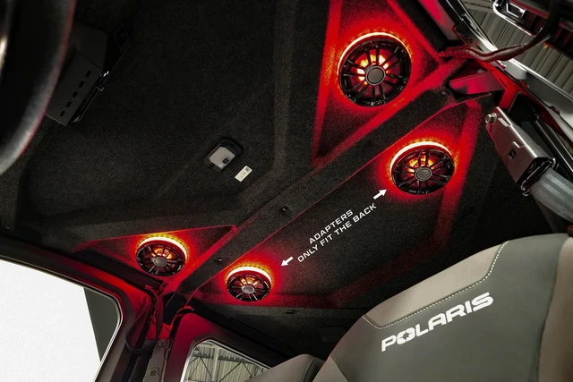 Alt view image 3 of 3 - UTV Stereo 6.5" Rear Overhead Speaker Adapters for Polaris Ranger 1500