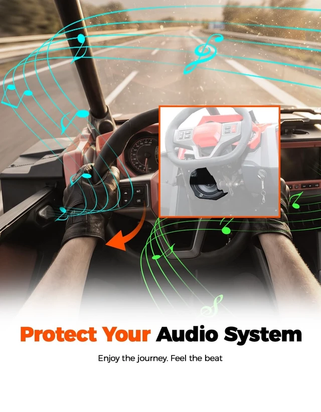 Alt view image 3 of 5 - HugeUTV Under Dash Speaker Pods for Polaris RZR PRO XP/PRO R/Turbo R